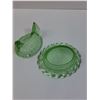 Image 4 : Green Glass Hen on Nest (Not Uranium Glass)