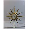 Image 1 : Ingraham MCM Starburst Electric Wall Clock - 24" Diameter - Powers On