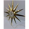 Image 3 : Ingraham MCM Starburst Electric Wall Clock - 24" Diameter - Powers On