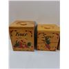 Image 2 : Vintage Wood Kitchen Canister Set
