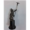 Image 5 : Spelter & Marble Figurine of Lamp Lighter  - 6" Tall