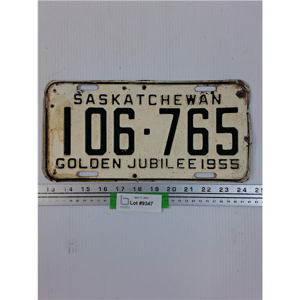 Saskatchewan License Plate - 1955