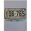 Image 1 : Saskatchewan License Plate - 1955