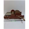 Image 1 : Wood Hand Crank Wool Carding Machine - 22" x 17" x 9"