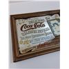 Image 3 : Cocal Cola Mirror Advertisement Picture in Wood Frame - 9" x 12"