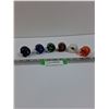 Image 1 : (6) Mini NFL Football Helmets - Assorted - 1.5" x 1.5"