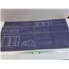 Image 1 : (6) Vintage Barn Building Blueprints - 20" x 10"