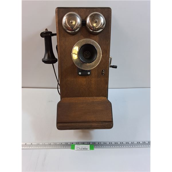 Antique Northern Electric Co. Crank Telephone - 20" x 9" x 15" - As Is
