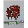 Image 1 : Red Indian Gasoline Metal Sign - 6" x 6"