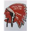 Image 2 : Red Indian Gasoline Metal Sign - 6" x 6"