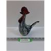 Image 1 : Rooster Art Glass Figurine - 8.5" x 8" x 5"