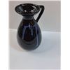 Image 3 : Blue Mountain Pottery Black & Blue Drip Pottery Vase - 10" Tall