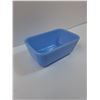 Image 3 : PYREX Delphite Blue Butter/Refrigerator Dish - 7" x 4" x 3"