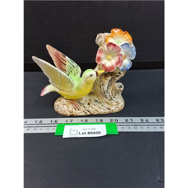 Ceramic Bird Figurine Vase - 6.5" x 5"