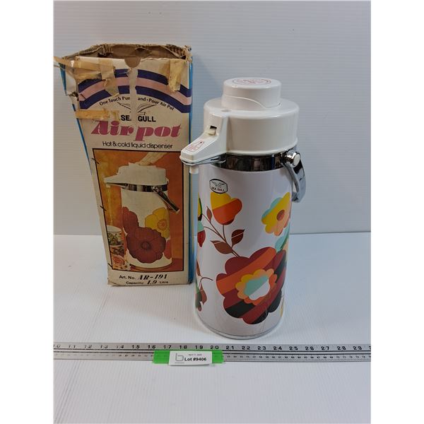Vintage Seagull Airpot Hot Drink Dispenser w/Box