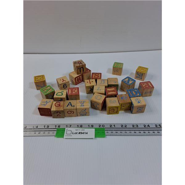 Wooden Children's Learning Building Blocks
