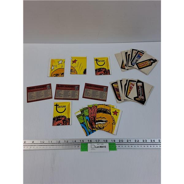 Retro Sticker Cards & Comic Style Collector Cards