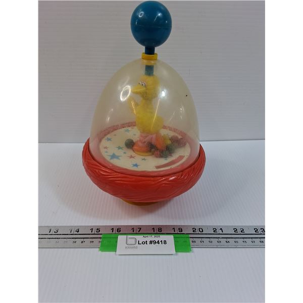 Retro Sesame Street Big Bird Spinning Top Toy