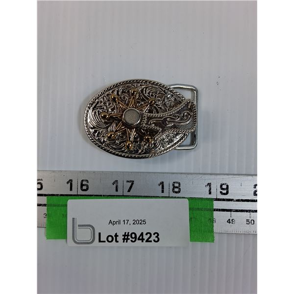 Childrens Spinning Metal Belt Buckle  - 3" x 2"