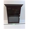 Image 1 : Wall Mount Display Cabinet w/ Adjustable Shelf & Glass Display Door - Some Wear - 16" x 7" x 21"
