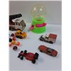 Image 3 : Toy Lot: Various Die Cast Vehicles, Mini Pool Balls, Toy Dispenser