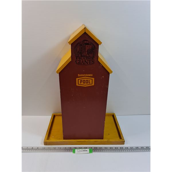 Saskatchewan Pool Wood Bird Feeder - 22" x 16" x 8"
