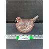 Image 1 : Vintage Pink Glass Dove Bird on Nest - 6" x 4"