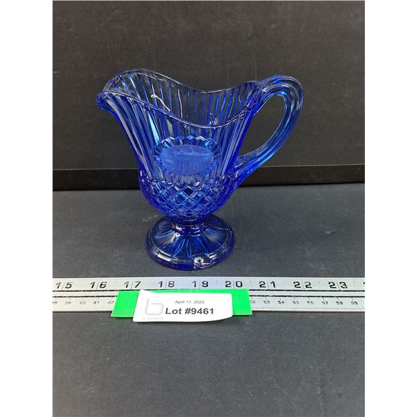 Vintage Avon Cobalt Blue Glass Pitcher M. Vernon Fostoria - Has Chip, as Pictured