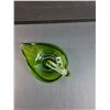 Image 4 : Duncan & Millar Style Green Elegant Glass Swan Candy Dish - 7" x 5"