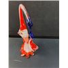 Image 3 : Vintage Red, Blue, Orange & White Swan Art Glass Figurine - 11" Tall