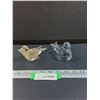 Image 1 : (2) Art Glass Bird Paper Weights (One Has Gold Flakes)