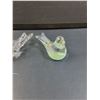 Image 2 : (2) Art Glass Bird Paper Weights: Iridescent Lefton Style & Bubbles