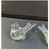 Image 3 : (2) Art Glass Bird Paper Weights: Iridescent Lefton Style & Bubbles