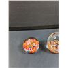 Image 3 : (2) Art Glass Paper Weights: Chalet Glass & Rainbow Millefiori