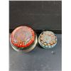 Image 4 : (2) Art Glass Paper Weights: Rainbow Millefiori