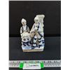 Image 1 : Vintage Ceramic French Renaissance Style Couple Figurine Vase - 7" x 5" x 2"