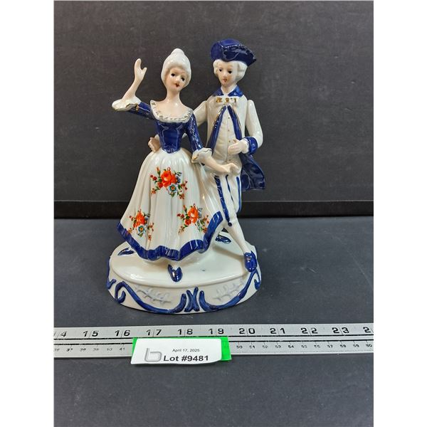 Vintage Renaissance Style Couple Dancing Figurine - 8.5" Tall