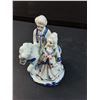 Image 2 : Vintage Porcelain Renaissance Style Couple w/Horse Figurine - 5" Tall