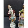 Image 2 : (2) Porcelain Woman w/Garden Flowers & Man Figurines - 8.5" Tall