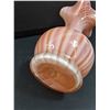 Image 4 : Vintage Handblown Orange & White Candy Stripe Swirl Vase - 9" Tall
