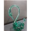 Image 2 : Alta Glass Style Green Swan Figurine Art Glass - 9.5" Tall