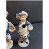 Image 2 : (2) German Porcelain Woman & Man Figurines - 8" Tall