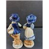 Image 4 : (2) German Porcelain Woman & Man Figurines - 8" Tall