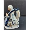 Image 3 : Vintage Porcelain Renaissance Style Sitting Man Playing Cello Figurine - 8" Tall
