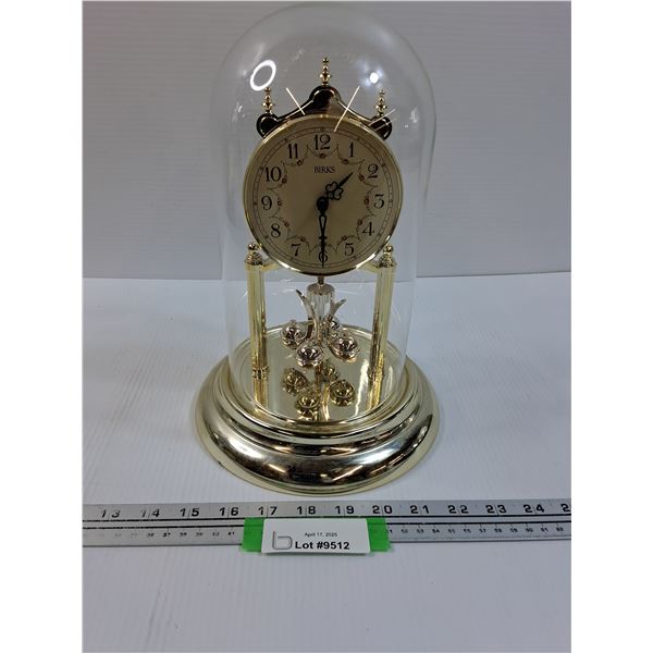 Birks Plastic Battery Operated Anniversary Clock - Needs Work 12" Tall