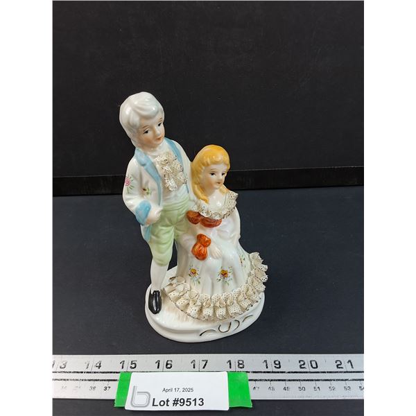 Vintage Porcelain Victorian Style Couple Figurine - 7" Tall