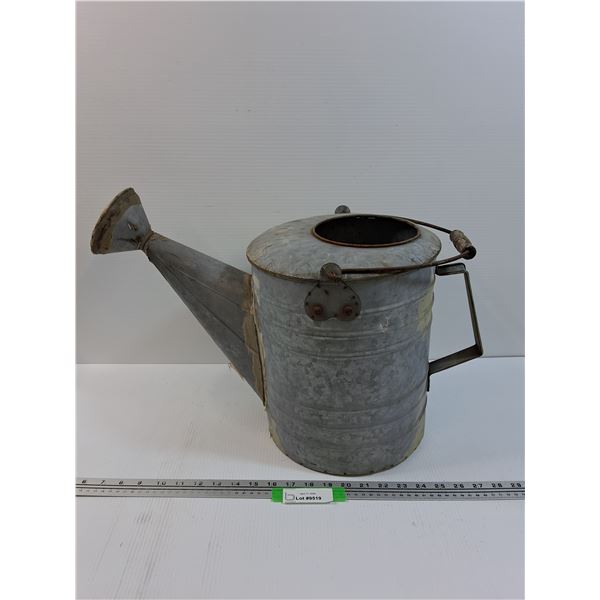 Vintage Large Galvanized Steel Watering Can - 15" x 20" x 11" - PICK UP PREFERED