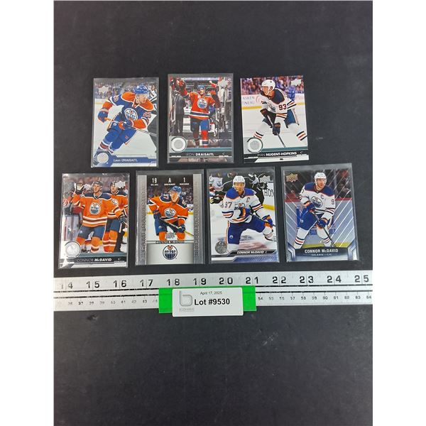 (7) Upper Deck Hockey Trading Cards: Connor McDavid & Leon Draisaitl & Ryan Nugent-Hopkins