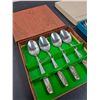 Image 2 : (2) Vintage Silver Tea Spoon Collections in Original Boxes