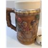 Image 2 : Ceramic Beer Stein & Canadian Club Bottle Pumper 12" Tall